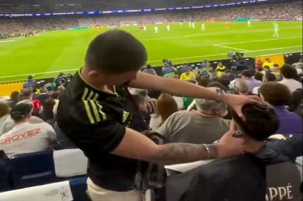 Οπαδός της Ρεάλ κουρευόταν στην εξέδρα του Μπερναμπέου κατά τη διάρκεια της αναμέτρησης με την Μπάγερν και έγινε viral